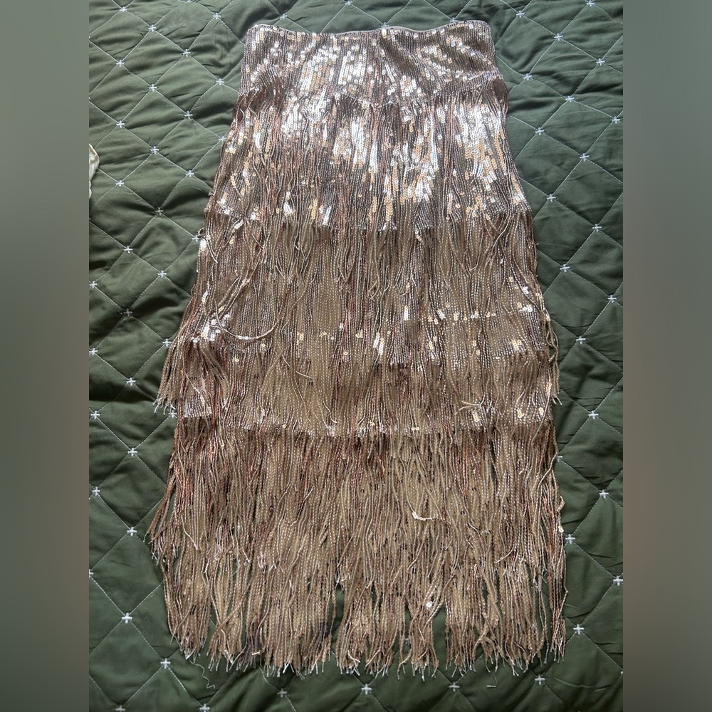 Lulu’s Sequin Tassle Skirt